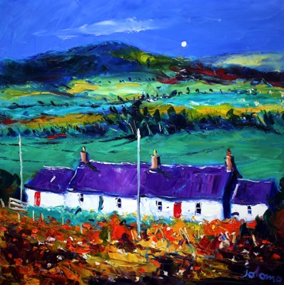 Moonrise over the Angus Hills 24x24